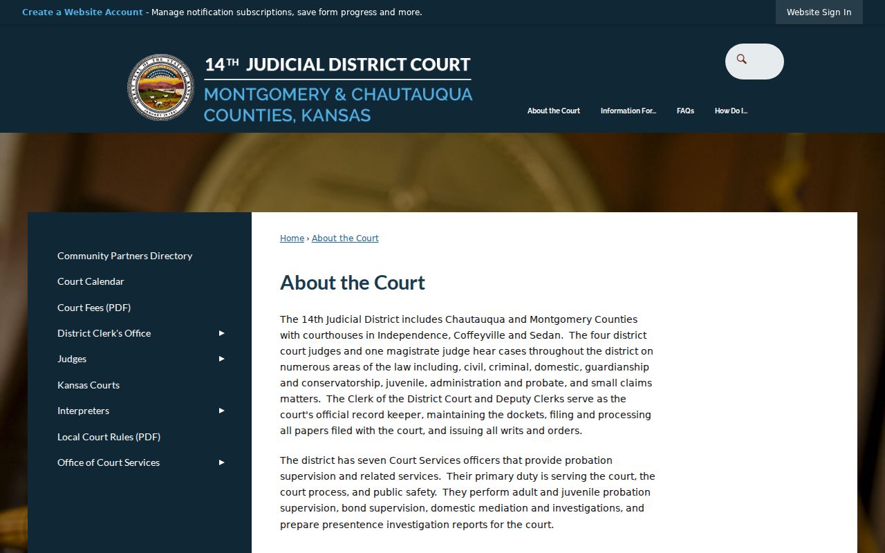 Montgomery County court docket court structure