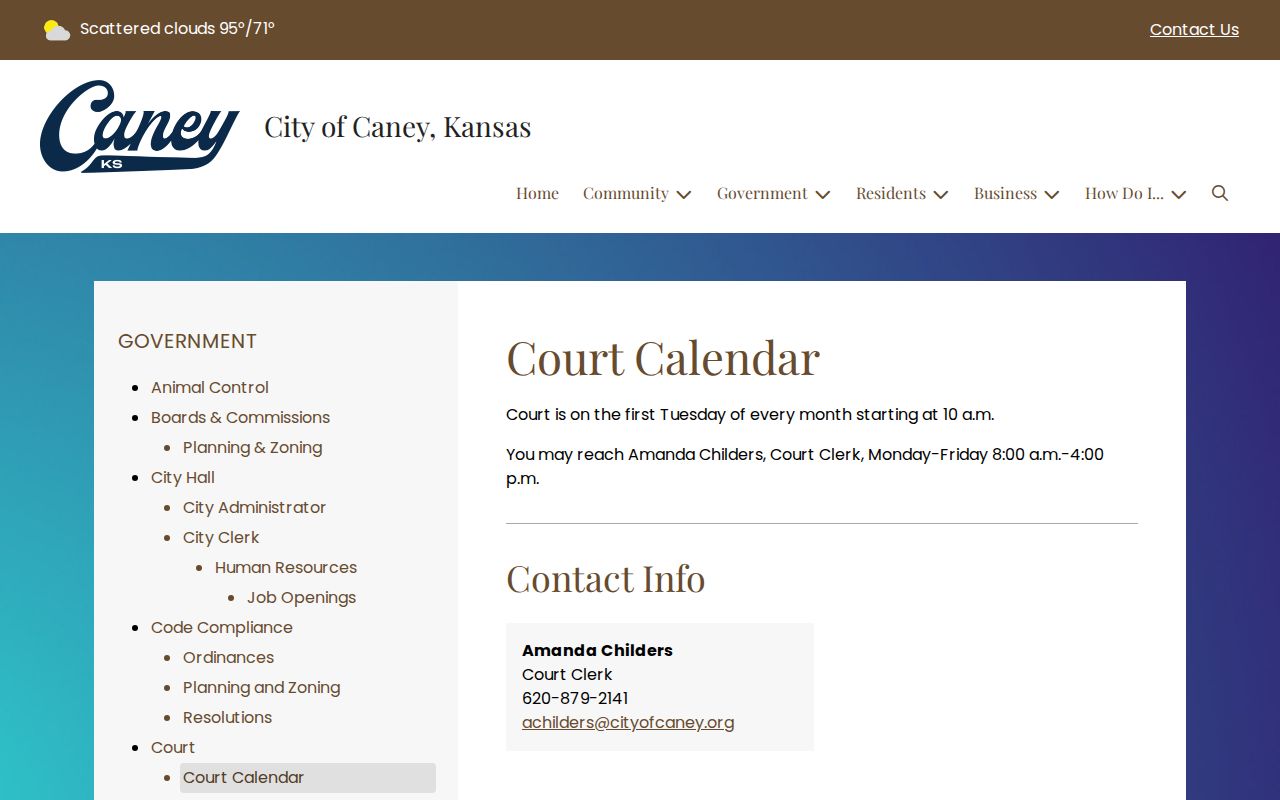 Caney court docket first-Tuesday calendar